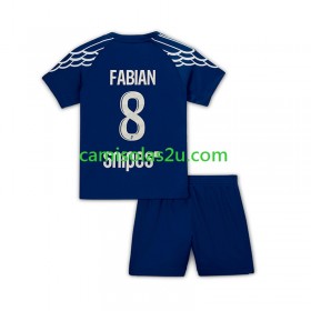 Camisolas de futebol Paris Saint-Germain Fabian 8 Criança Equipamento Quarto 2024/25 Manga Curta